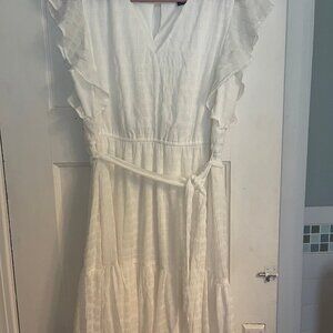 DKNY White Wrap Dress